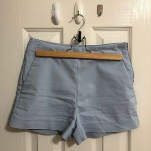 HGH WAISTED LIGHT BLUE SHORTS